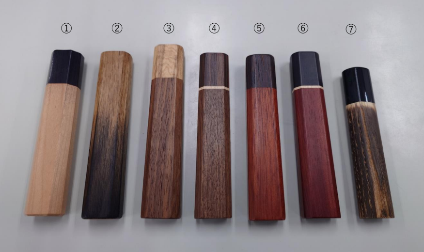 Walnut handle & Ebony ferrule with Maple ring for Santoku