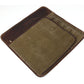 Knife Roll for Chef Knives Green Waxed Canvas - 5 slot