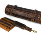 Knife Roll for Chef Knives dark brown leather - 10 slot