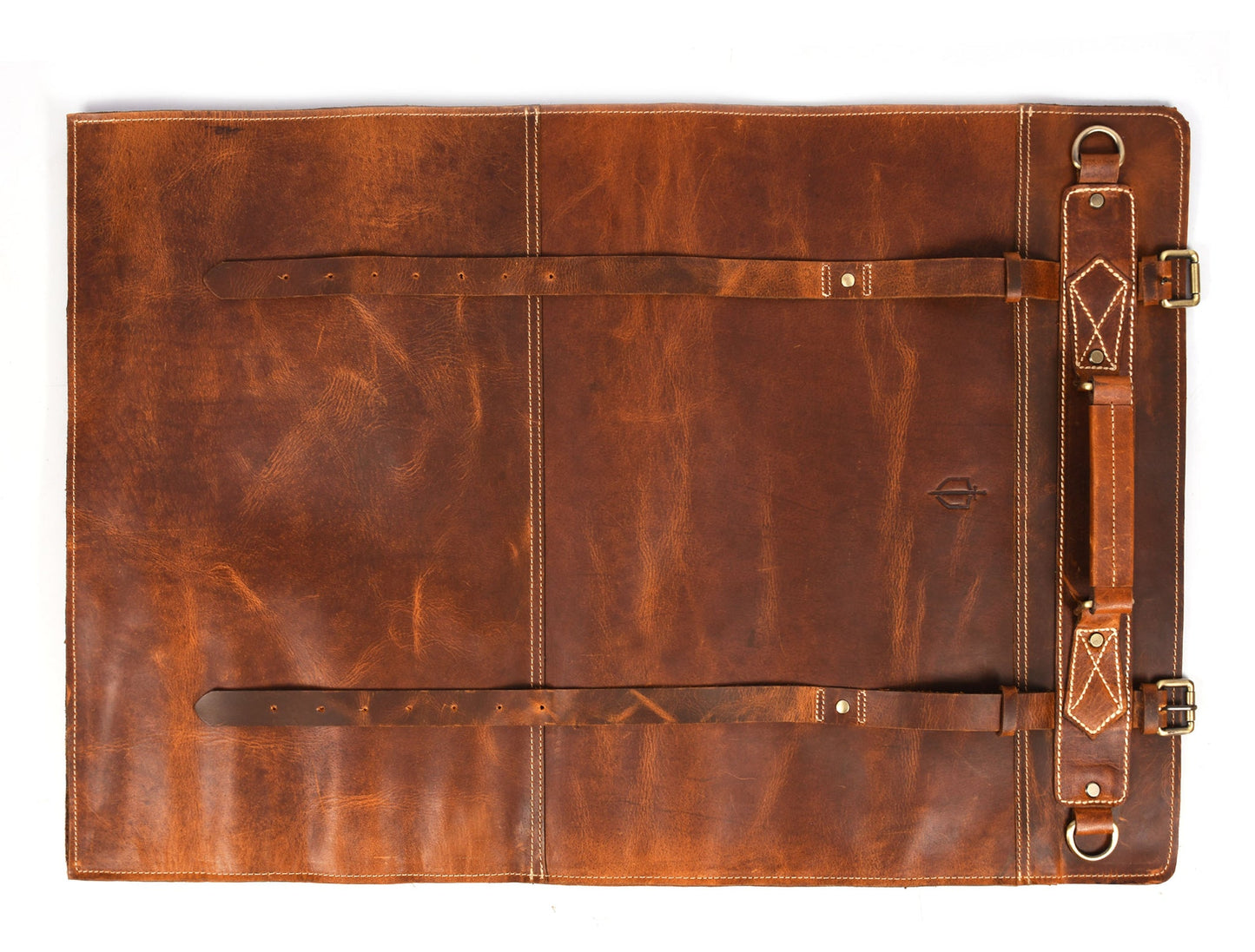 Knife Roll for Chef Knives light brown leather - 10 slot