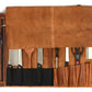 Knife Roll for Chef Knives light brown leather - 10 slot