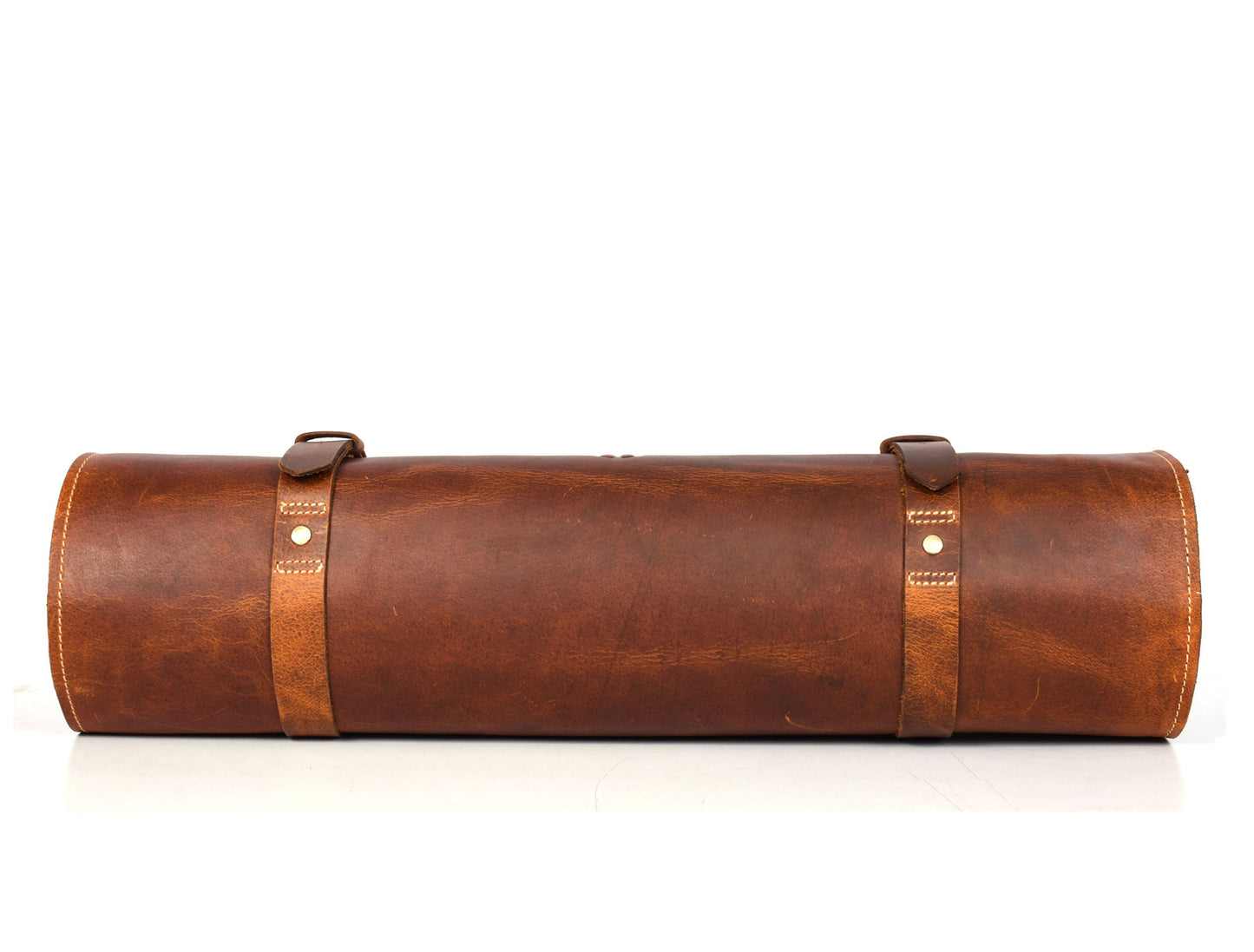 Knife Roll for Chef Knives light brown leather - 10 slot