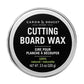 Cutting board wax finish